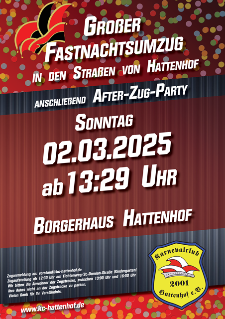 Anmeldung Fastnachtsumzug 2025